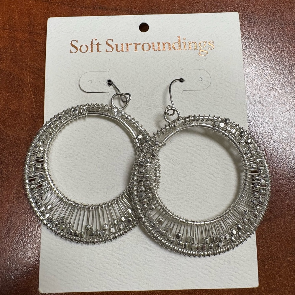 Soft Surroundings Dreamcatcher Hoop Earrings